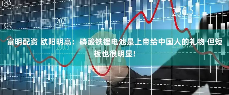 富明配资 欧阳明高：磷酸铁锂电池是上帝给中国人的礼物 但短板也很明显!
